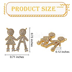 5Pcs Brass Micro Pave Clear Cubic Zirconia Pendants&nbsp;ZIRC-SZ0002-50