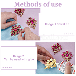 4Pcs Teardrop Shape Hotfix Rhinestone Iron on Patches&nbsp;PATC-FG0002-25A