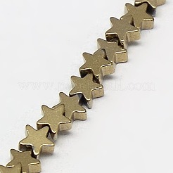 Electroplate Non-magnetic Synthetic Hematite Beads Strands&nbsp;G-J173-4x4mm-M