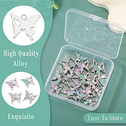 20Pcs 4 Colors Alloy Enamel Pendants&nbsp;ENAM-TA0003-29P