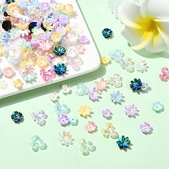 200Pcs 4 Styles Acrylic & Resin Bead Caps&nbsp;FIND-YW0010-10