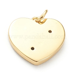 Brass Micro Pave Cubic Zirconia Pendants&nbsp;ZIRC-P200-13G-G