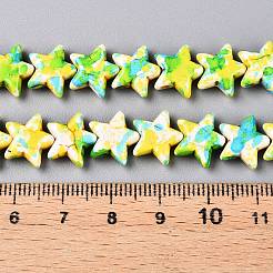 Spray Painted Synthetic Turquoise Beads Strands&nbsp;LS-UNKW-T001-11C