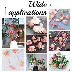 Mini Foam Imitation Peaches&nbsp;DJEW-WH0038-30