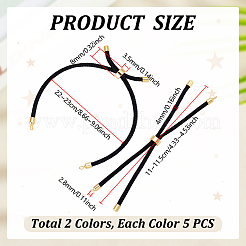 10Pcs 2 Colors Nylon Twisted Cord Bracelet Making&nbsp;MAK-UN0001-74