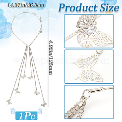 Zinc Alloy Rhinestone Hair Bands&nbsp;OHAR-WH20007-01A-P