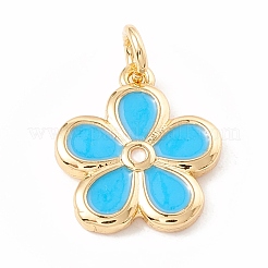 Brass Enamel Pendants&nbsp;KK-P217-02G