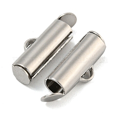 Brass Slide On End Clasp Tubes&nbsp;X-KK-N254-119P-01