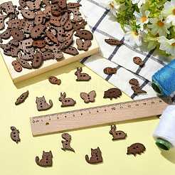 100Pcs 8 Styles 2-Hole Wood Buttons&nbsp;BUTT-FS0001-01A