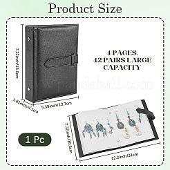Portable PU Leather Earring Display Book&nbsp;EDIS-WH20011-01B