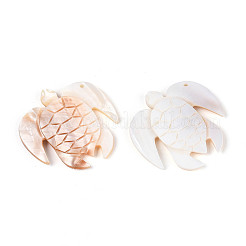 Natural Freshwater Shell Carved Pendants&nbsp;SHEL-N038-33