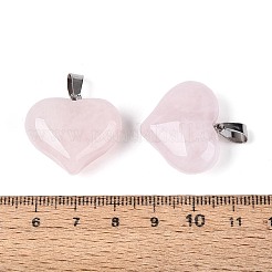 Natural Rose Quartz Pendants&nbsp;G-N361-01P-04