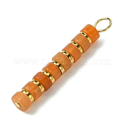 8Pcs 8 Styles Natural Mixed Gemstone & Electroplated Synthetic Non-magnetic Hematite Heishi Beaded Pendants&nbsp;PALLOY-JF03292
