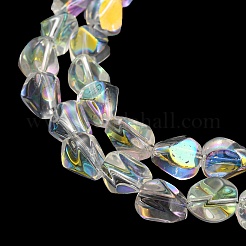 AB Color Plated Electroplate Transparent Glass Beads Strands&nbsp;EGLA-G037-04A-AB01