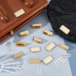 30 Bags Zinc Alloy Blank Rectangle Label Tags&nbsp;FIND-FH0017-74G