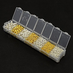1 Box Mixed Color Iron Round Spacer Beads&nbsp;IFIN-X0002-01-B