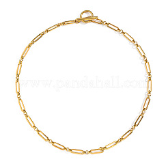 304 Stainless Steel Oval Link Chain Necklaces with OT Clasps for Women&nbsp;GL9322