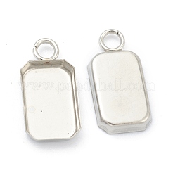Tarnish Resistant 201 Stainless Steel Pendant Cabochon Settings&nbsp;STAS-H143-31P