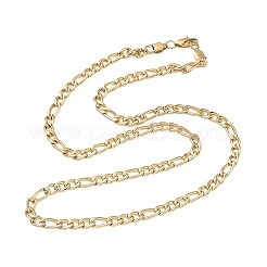 6MM 304 Stainless Steel Figaro Chain Necklaces&nbsp;NJEW-G203-02G