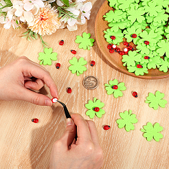 200Pcs 2 Stylle Wool Felt Clovers&nbsp;FIND-OC0013-45