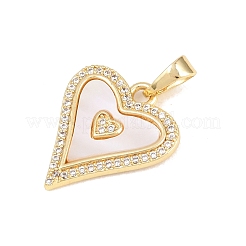 Valentine's Day Brass Micro Pave Clear Cubic Zirconia Pendants&nbsp;KK-H273-39G-01