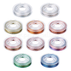 10 Rolls 10 Colors 3-Ply Round Metallic Cord Sets&nbsp;MCOR-TAC001-02