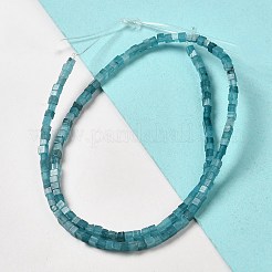 Natural White Jade Imitation Aquamarine Beads Strands&nbsp;G-B064-A09-1