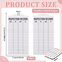 Double Sided Paper Daily Inspection Safety Record Label Tags with Hanging Hole&nbsp;DIY-WH0723-033B
