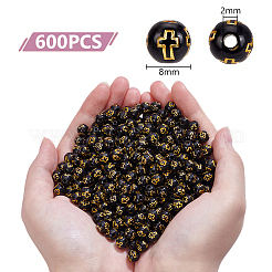 600Pcs Plating Acrylic Beads&nbsp;PACR-UN0001-01B
