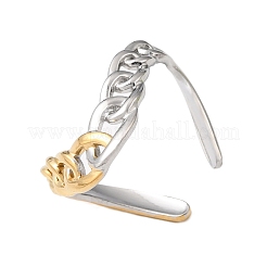 304 Stainless Steel Cuff Open Rings&nbsp;RJEW-P192-02A