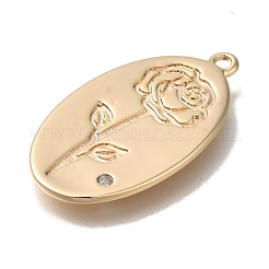 Brass Micro Pave Cubic Zirconia Pendants&nbsp;KK-U038-05G-02