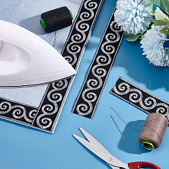 Ethnic Style Polyester Ribbon&nbsp;OCOR-WH0047-56B-01