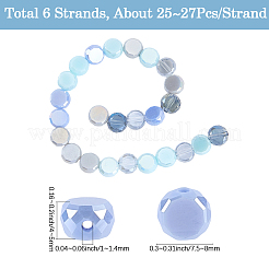 6 Strands Electroplate Glass Beads Strands&nbsp;EGLA-PA0001-57C