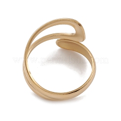 Ion Plating(IP) 304 Stainless Steel Wire Knot Open Cuff Rings for Women&nbsp;RJEW-G285-34G