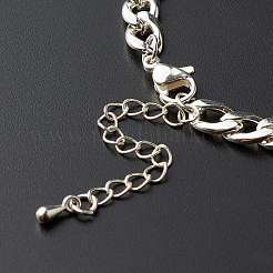 304 Stainless Steel Cuban Link Chain Bracelet&nbsp;AJEW-JB01014