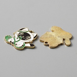 Zinc Alloy Enamel Pendants&nbsp;ENAM-WH0065-01G