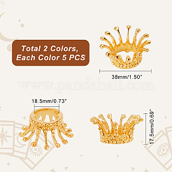 10Pcs 2 Colors Zinc Alloy Crystal Ball Base&nbsp;DJEW-GA0001-49