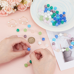 40Pcs 10 Colors  Transparent Glass Beads&nbsp;GLAA-DR0001-01