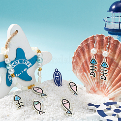 24Pcs 4 Colors Alloy Enamel Pendants&nbsp;FIND-SC0012-04