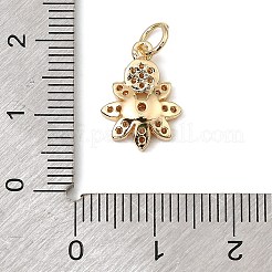 Brass Micro Pave Cubic Zirconia Charms&nbsp;KK-C133-03C-G