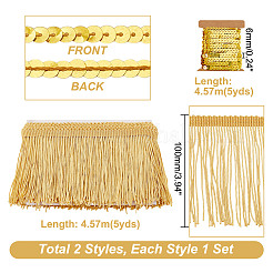 10 Yards 2 Styles Polyester Tassel Ribbon&nbsp;OCOR-GA0001-93
