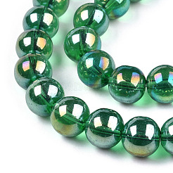 Electroplate Transparent Glass Beads Strands&nbsp;GLAA-T032-T6mm-AB21