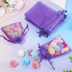 50Pcs Organza Bags Jewellery Storage Pouches Wedding Favour Party Mesh Drawstring Gift&nbsp;OP-TA0001-16A