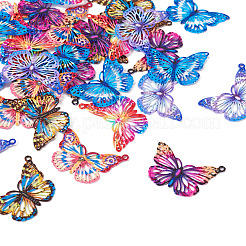36Pcs 6 Colors Spray Painted 430 Stainless Steel Pendants&nbsp;STAS-BY0001-19