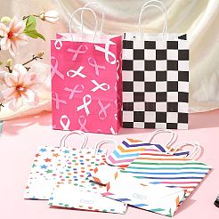 12Pcs 6 Colors Print Paper Packing Tote Bags&nbsp;CARB-FS0001-05