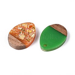 Opaque Resin and Walnut Wood Pendants&nbsp;RESI-T060-03M