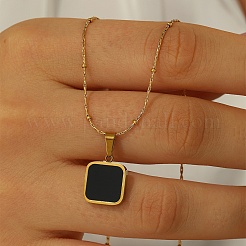 Natural Shell Square Pendant Necklace&nbsp;EH4295-2