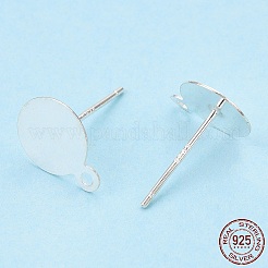 925 Sterling Silver Stud Earring Settings&nbsp;STER-T005-02B