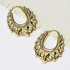 Ethnic Brass Hoop Earrings&nbsp;WGA8452-01