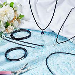 Braided Waxed Polyester Round Cords&nbsp;FIND-WH0136-59B-01